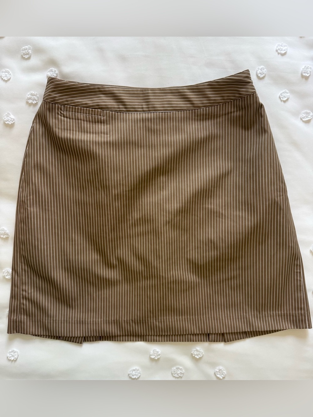 Adidas Khaki Pinstripe Golf Skirt Skort Size 2